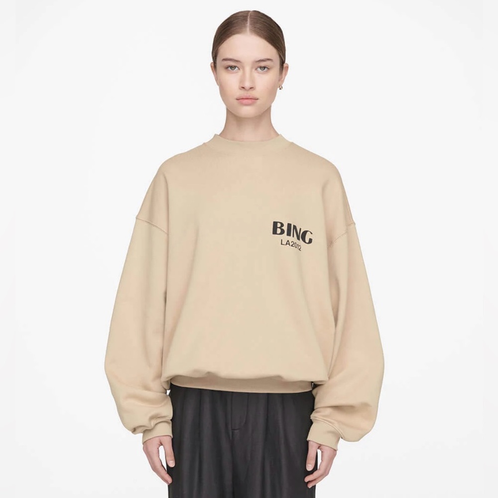 ANINE BING Jaci Sweatshirt Bing LA – Sand